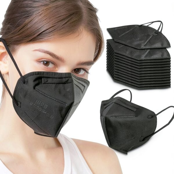 KN95 Protective Face Mask by Zhangjiagang Huamao 100pcs Pack Black-1