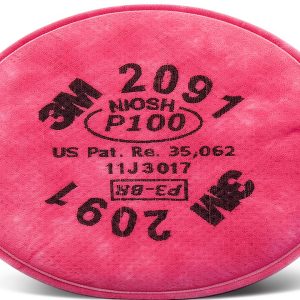 3M 2091 P100 Particulate Filter Pink 3‑Pack for Respirators-0