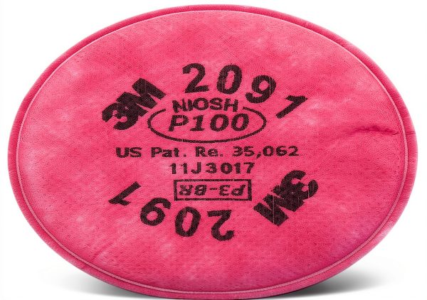 3M 2091 P100 Particulate Filter Pink 3‑Pack for Respirators-0