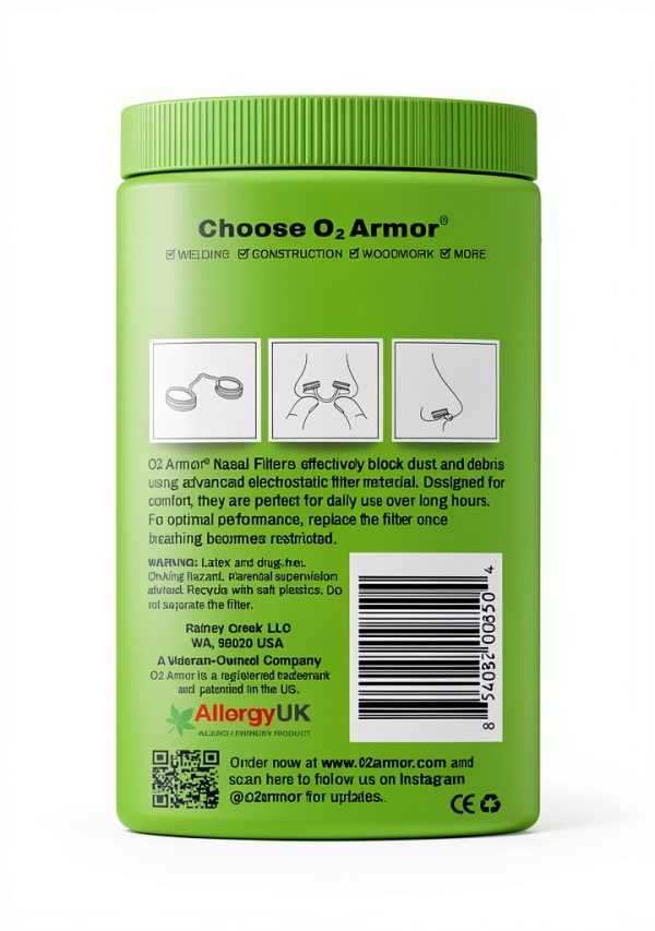 O2 ARMOR Nasal Filter Sample Pack Latex 4 Sizes High Efficiency-5