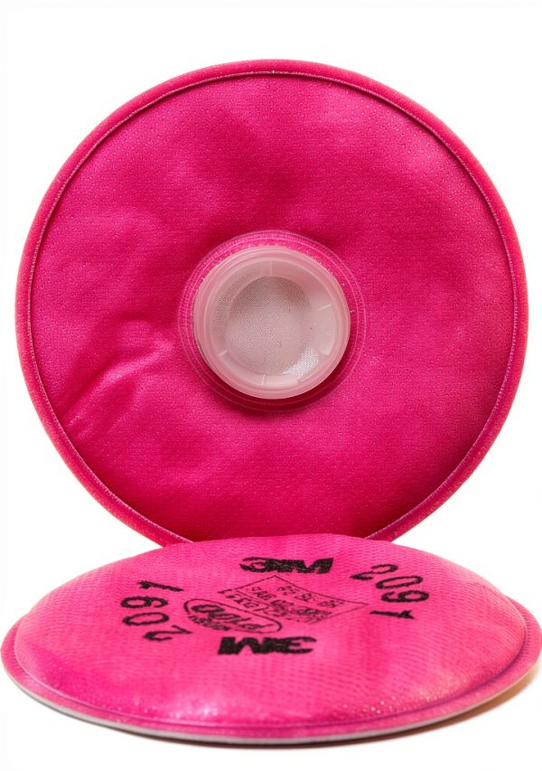 3M 2091 P100 Particulate Filter Pink 3‑Pack for Respirators-1