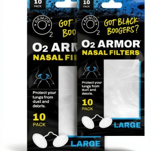 Nostril Filters O2 ARMOR Industrial Respirator Cartridges 99% Capture-0