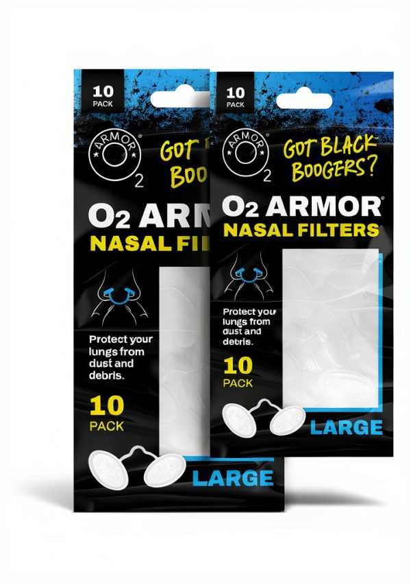 Nostril Filters O2 ARMOR Industrial Respirator Cartridges 99% Capture-0