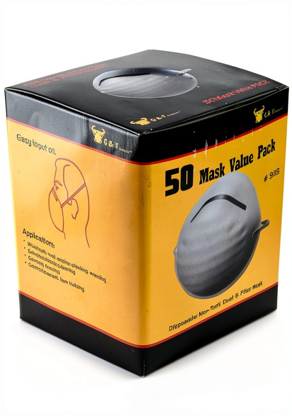 G & F Products Disposable Respirator Safety Mask 50 Pack White-1