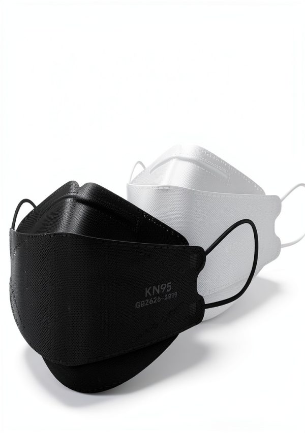 KN95 Mask Keangs 60 Count Black White Pack Ear Loops Lightweight-0