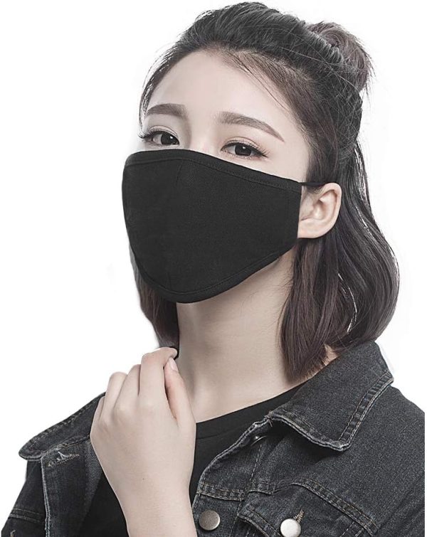 Black Mask Fecedy 6pcs Breathable Cotton Reusable Windproof-5
