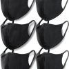 Black Mask Fecedy 6pcs Breathable Cotton Reusable Windproof-0