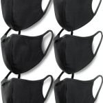 Black Mask Fecedy 6pcs Breathable Cotton Reusable Windproof-0