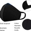 Black Mask Fecedy 6pcs Breathable Cotton Reusable Windproof-2