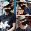 Black Mask Fecedy 6pcs Breathable Cotton Reusable Windproof-3