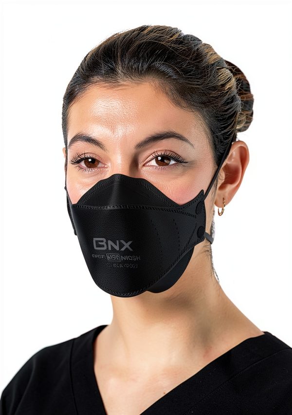 BNX N95 Mask NIOSH Certified Respirator Tri Fold Black 20-Pack-1