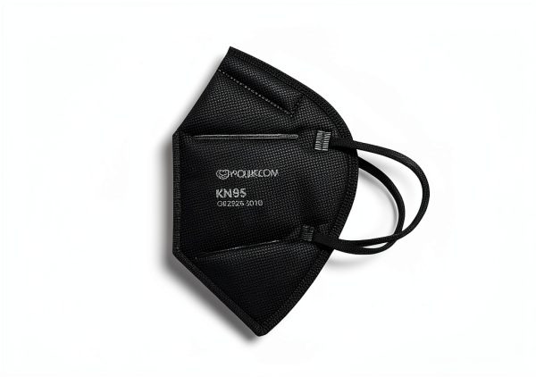 KN95 Respirator Face Mask POWECOM Black Earloop Disposable Pack of 10-2