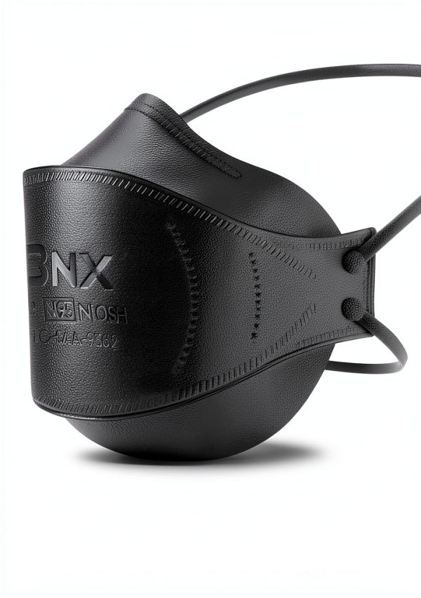 BNX N95 Mask NIOSH Certified Respirator Tri Fold Black 20-Pack-3