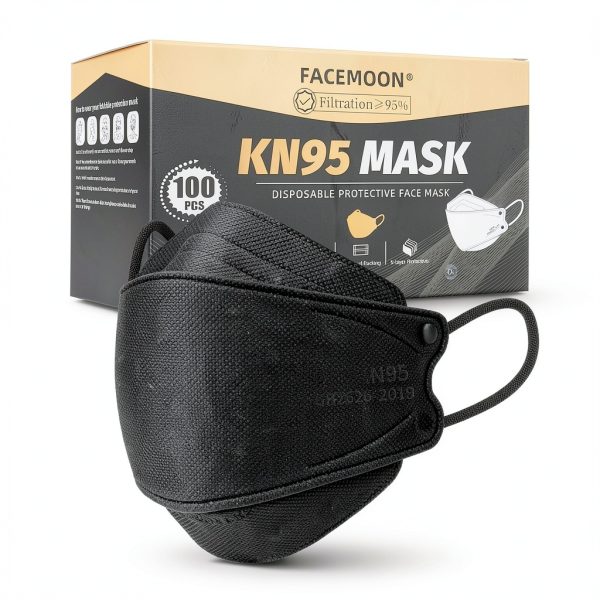 KN95 Face Mask Adults 100 Pack 5‑Layer Adjustable Respirator-0