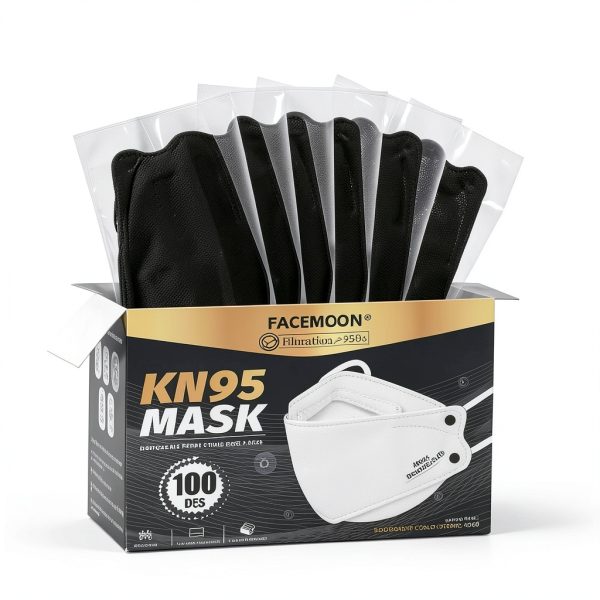 KN95 Face Mask Adults 100 Pack 5‑Layer Adjustable Respirator-6