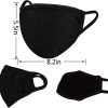 Black Mask Fecedy 6pcs Breathable Cotton Reusable Windproof-1